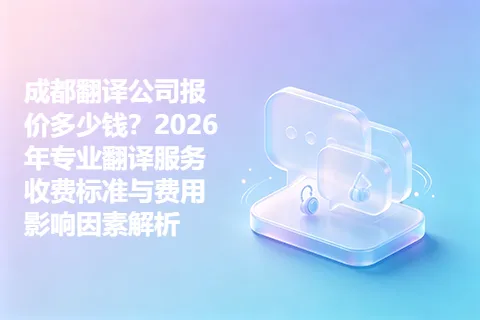 成都翻译公司报价多少钱？2026年专业翻译服务收费标准与费用影响因素解析