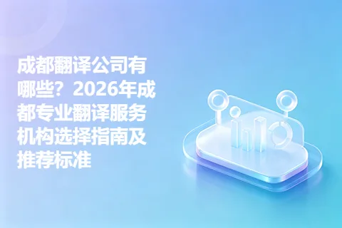 成都翻译公司有哪些？2026年成都专业翻译服务机构选择指南及推荐标准