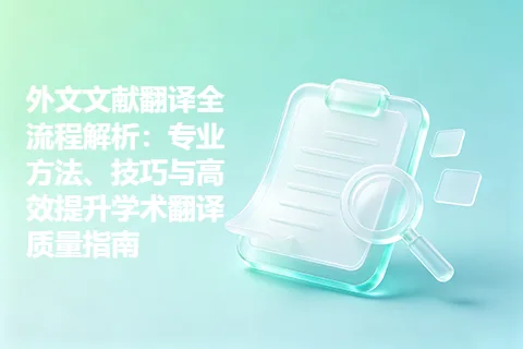 外文文献翻译全流程解析：专业方法、技巧与高效提升学术翻译质量指南
