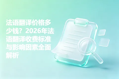 法语翻译价格多少钱？2026年法语翻译收费标准与影响因素全面解析