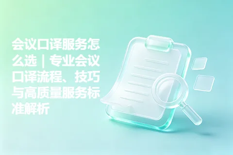 会议口译服务怎么选｜专业会议口译流程、技巧与高质量服务标准解析