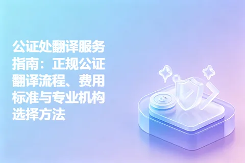 公证处翻译服务指南：正规公证翻译流程、费用标准与专业机构选择方法