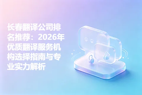 长春翻译公司排名推荐：2026年优质翻译服务机构选择指南与专业实力解析