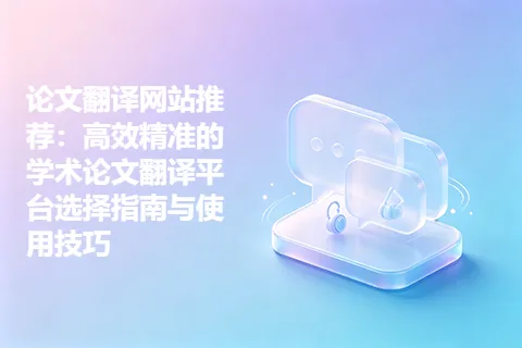论文翻译网站推荐：高效精准的学术论文翻译平台选择指南与使用技巧