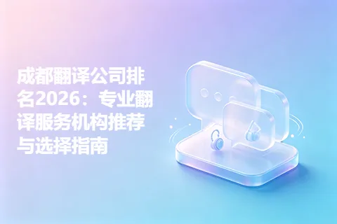 成都翻译公司排名2026：专业翻译服务机构推荐与选择指南