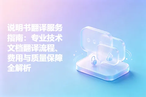 说明书翻译服务指南：专业技术文档翻译流程、费用与质量保障全解析