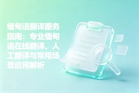 缅甸语翻译服务指南：专业缅甸语在线翻译、人工翻译与常用场景应用解析