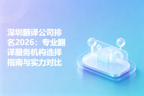 深圳翻译公司排名2026：专业翻译服务机构选择指南与实力对比