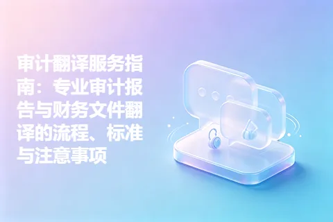 审计翻译服务指南：专业审计报告与财务文件翻译的流程、标准与注意事项