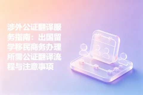 涉外公证翻译服务指南：出国留学移民商务办理所需公证翻译流程与注意事项