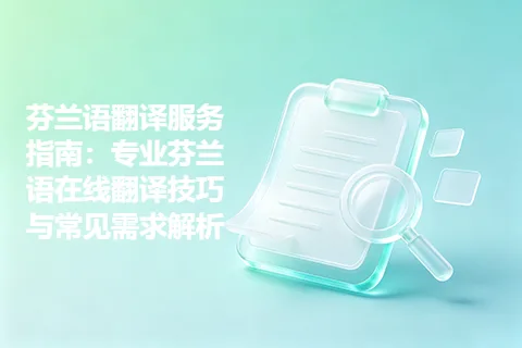 芬兰语翻译服务指南：专业芬兰语在线翻译技巧与常见需求解析