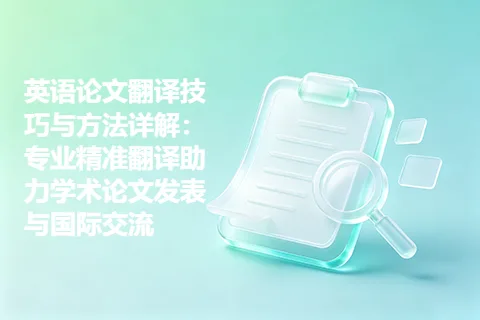 英语论文翻译技巧与方法详解：专业精准翻译助力学术论文发表与国际交流