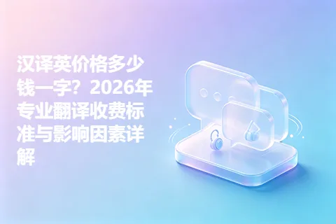 汉译英价格多少钱一字？2026年专业翻译收费标准与影响因素详解