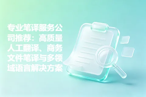 专业笔译服务公司推荐：高质量人工翻译、商务文件笔译与多领域语言解决方案