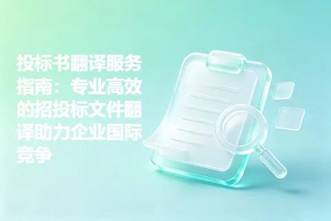 投标书翻译服务指南：专业高效的招投标文件翻译助力企业国际竞争