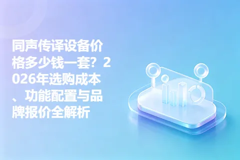 同声传译设备价格多少钱一套？2026年选购成本、功能配置与品牌报价全解析