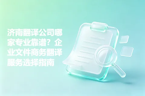 济南翻译公司哪家专业靠谱？企业文件商务翻译服务选择指南