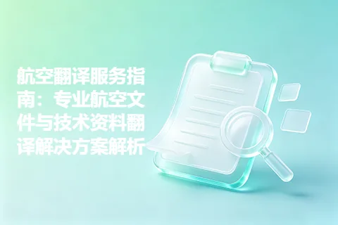 航空翻译服务指南：专业航空文件与技术资料翻译解决方案解析