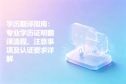学历翻译指南：专业学历证明翻译流程、注意事项及认证要求详解