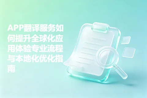 APP翻译服务如何提升全球化应用体验专业流程与本地化优化指南