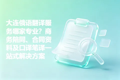大连俄语翻译服务哪家专业？商务陪同、合同资料及口译笔译一站式解决方案