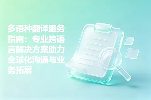 多语种翻译服务指南：专业跨语言解决方案助力全球化沟通与业务拓展