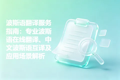 波斯语翻译服务指南：专业波斯语在线翻译、中文波斯语互译及应用场景解析