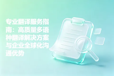 专业翻译服务指南：高质量多语种翻译解决方案与企业全球化沟通优势