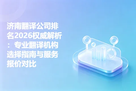 济南翻译公司排名2026权威解析：专业翻译机构选择指南与服务报价对比