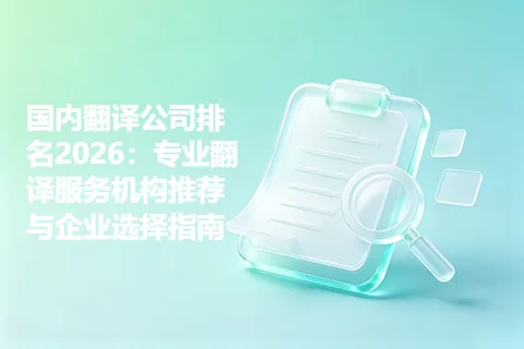 国内翻译公司排名2026：专业翻译服务机构推荐与企业选择指南