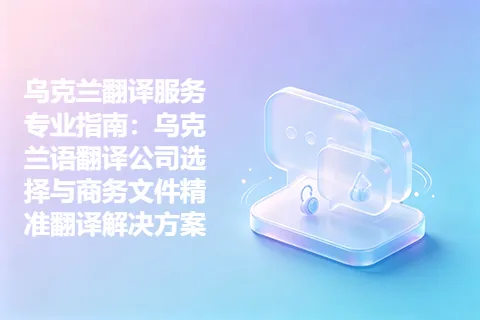 乌克兰翻译服务专业指南：乌克兰语翻译公司选择与商务文件精准翻译解决方案