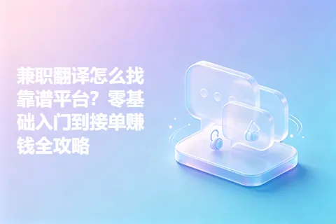 兼职翻译怎么找靠谱平台？零基础入门到接单赚钱全攻略