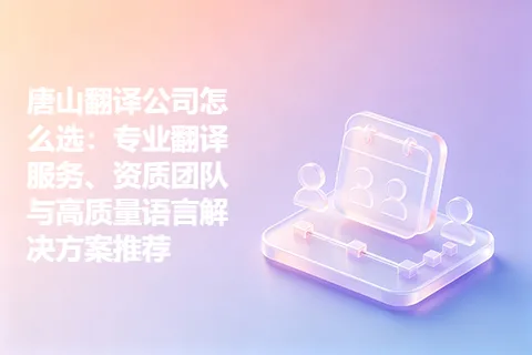唐山翻译公司怎么选：专业翻译服务、资质团队与高质量语言解决方案推荐