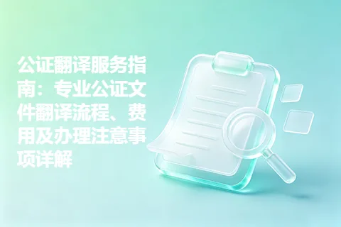 公证翻译服务指南：专业公证文件翻译流程、费用及办理注意事项详解