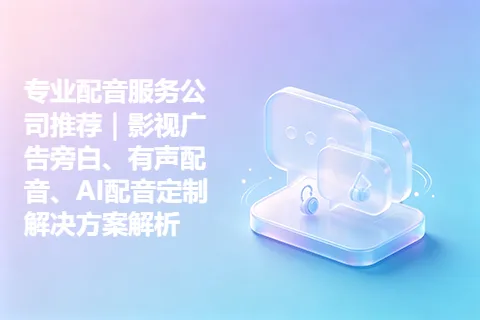 专业配音服务公司推荐｜影视广告旁白、有声配音、AI配音定制解决方案解析
