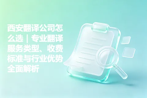 西安翻译公司怎么选｜专业翻译服务类型、收费标准与行业优势全面解析