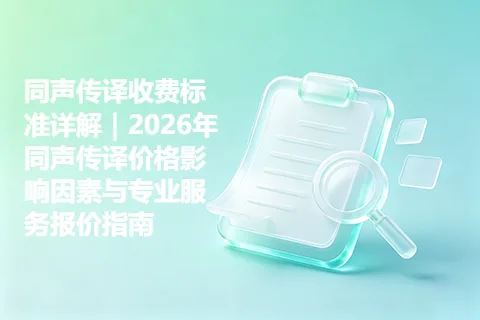 同声传译收费标准详解｜2026年同声传译价格影响因素与专业服务报价指南