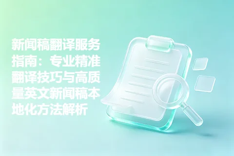 新闻稿翻译服务指南：专业精准翻译技巧与高质量英文新闻稿本地化方法解析