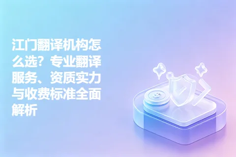 江门翻译机构怎么选？专业翻译服务、资质实力与收费标准全面解析
