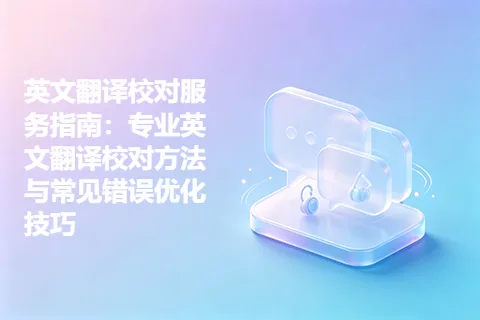 英文翻译校对服务指南：专业英文翻译校对方法与常见错误优化技巧