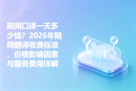 陪同口译一天多少钱？2026年陪同翻译收费标准、价格影响因素与服务费用详解