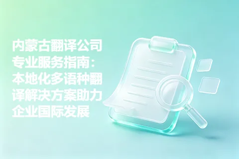 内蒙古翻译公司专业服务指南：本地化多语种翻译解决方案助力企业国际发展