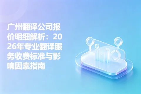 广州翻译公司报价明细解析：2026年专业翻译服务收费标准与影响因素指南