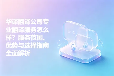 华译翻译公司专业翻译服务怎么样？服务范围、优势与选择指南全面解析