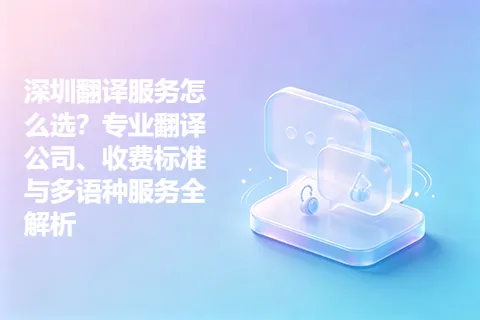 深圳翻译服务怎么选？专业翻译公司、收费标准与多语种服务全解析