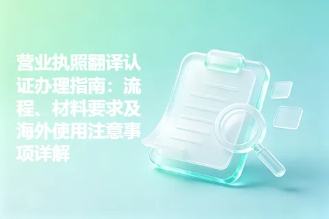 营业执照翻译认证办理指南：流程、材料要求及海外使用注意事项详解