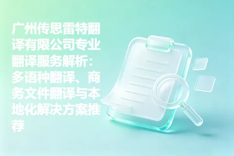 广州传思雷特翻译有限公司专业翻译服务解析：多语种翻译、商务文件翻译与本地化解决方案推荐
