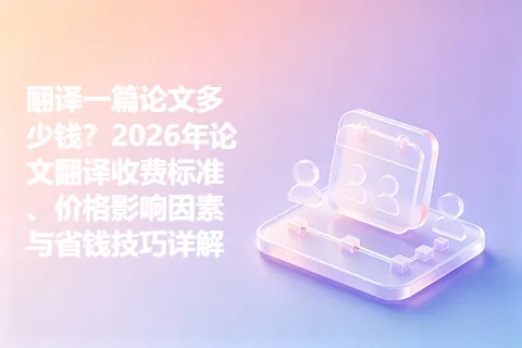 翻译一篇论文多少钱？2026年论文翻译收费标准、价格影响因素与省钱技巧详解
