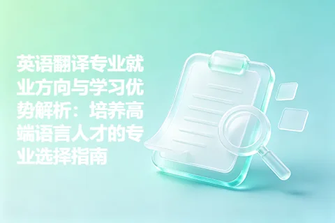 英语翻译专业就业方向与学习优势解析：培养高端语言人才的专业选择指南
