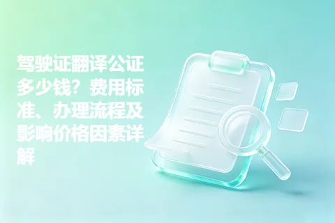 驾驶证翻译公证多少钱？费用标准、办理流程及影响价格因素详解
